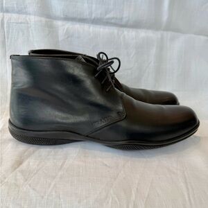 Prada "Linea Rossa" Black Chukka Boots- EUC